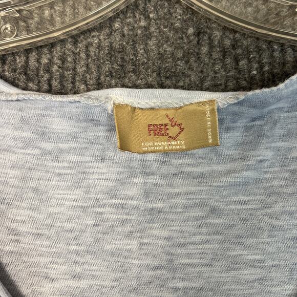 Free For Humanity Womens Linen Blend Lagenlook Top Size Large? Sequins Lagenlook - Picture 5 of 8